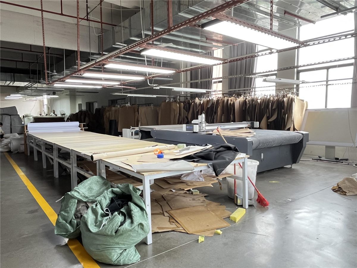 Upholstery production area inside a partner furniture factory